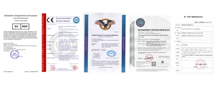 Short Hinged Knee Brace Certificate